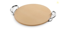 Weber Gourmet BBQ System Pizza Stone with Carry Rack, 16.7"  Cordierit