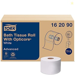 Tork OptiCore Mid-size Toilet Paper Roll White T11, Advanced, 2-ply, 3
