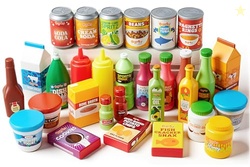 JOYIN 30Pcs Play Food Grocery Cans, Play Kitchen Accessories, Includes