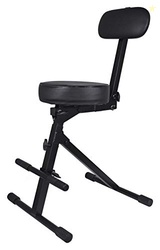 Rockville RDS42 Portable Adjustable DJ Guitar Chair with Padded Backre
