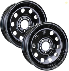 eCustomrim 2-Pack Trailer Wheel 15X5 15 Inch 5 Lug On 4.5 Black Modula