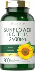 Carlyle Sunflower Lecithin Softgel Capsules | 2400mg | 200 Pills | Ric