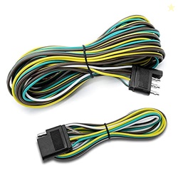 LIMICAR Trailer Wiring Harness Kit, 25ft Trailer Wire with 4 Flat Exte