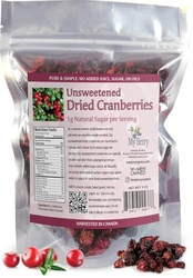 Unsweetened Dried Cranberries by My Berry | 3oz | Naturally Tart: 1g N