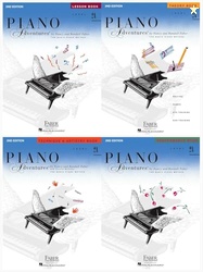 Faber Piano Adventures Level 2A Set (4 Books) 2nd Edition - Lesson, Th
