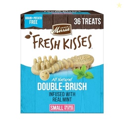 Merrick Fresh Kisses Natural Dental Chews, Toothbrush Treat Shape Infu