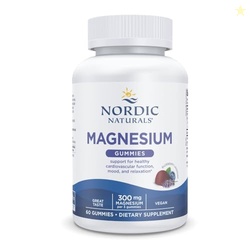 Nordic Naturals Magnesium Gummies for Adults, Blueberry Lavender Flavo