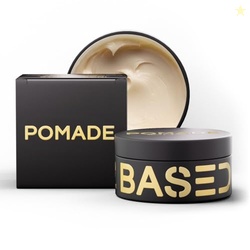 BASED Pomade for Men, Quality Hair Care with Medium Hold, Natural Shin