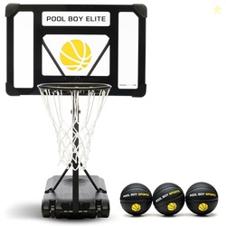 POOL BOY SPORTS - Pool Basketball Hoop - Set Includes 3X Composite Lea