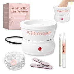 Willowash Electric Acetone Nail Remover Bowl, Heated Acrylic and Dip P