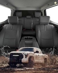 CreekT Full Set car seat Covers for Toyota Tundra 2022-2026,Faux Leath