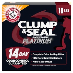 ARM & Hammer Clump & Seal Platinum Cat Litter, Multi-Cat Clumping Litt