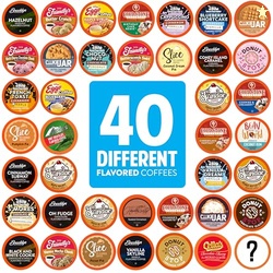 Two Rivers Coffee Flavored Coffee Pods Compatible with Keurig K Cup Br