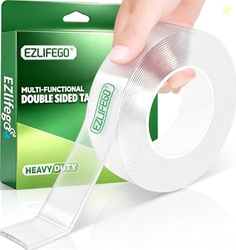 EZlifego Double Sided Tape Heavy Duty, Nano Double Sided Adhesive Tape