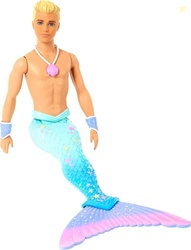 Barbie Dreamtopia Merman Doll, Approx 12-inch with Blue Rainbow Tail a