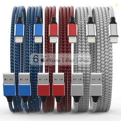 [Apple MFi Certified] 6Pack 3/3/6/6/6/10 FT iPhone Charger Nylon Braid