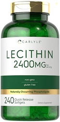 Carlyle Lecithin Supplement | 2400mg | 240 Softgel Capsules | with Nat