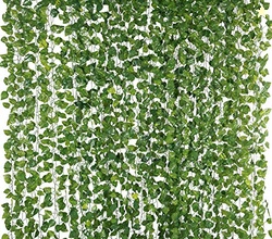 Yatim 78-Ft 12 Pack Silk Artificial Ivy Vines Leaf Garland Plants Hang