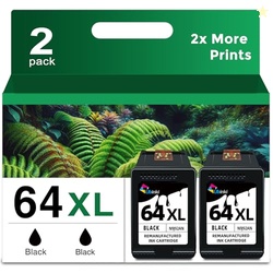 64XL Black Ink Cartridges Replacement for HP Ink 64 64XL Printer Ink 6