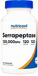 Nutricost Serrapeptase 120,000 SPU, 120 Capsules - Gluten Free, Non-GM