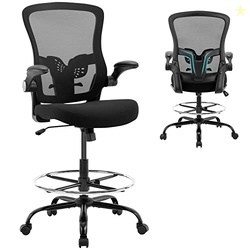 Drafting Chair,Tall Office Chair, Ergonomic Standing Desk Chair with F