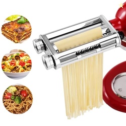 FavorKit Pasta Maker Attachment for KitchenAid Stand Mixers, Sturdy 3 