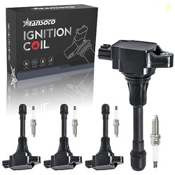 RANSOTO Ignition Coil Pack UF549 & Double Iridium Spark Plug 9029 Comp