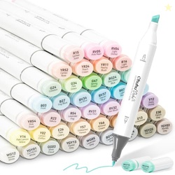 Ohuhu Alcohol Markers 48 Pastel Colors: AP Certificated Double Tipped 