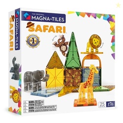 MAGNA-TILES Safari Animals 25-Piece Magnetic Construction Set, The ORI