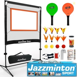 Jazzminton-Sport  The Original Paddle Game with Net for Indoors & Outd