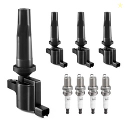 Ignition Coil Pack Spark Plugs Combo fit for 2.0 2.3 Ford Escape Focus