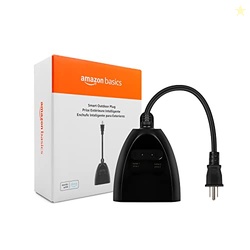 Amazon Basics Outdoor Smart Plug with 2 Individually Controlled Outlet