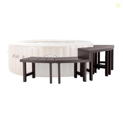 Intex Set of 4 PureSpa Benches, 2 Medium and 2 Tall Bench Accessories 