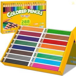 YEGEER 288 Count Colored Pencils Bulk, 16 Assorted Colors, Pre-sharpen