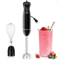 Bonsenkitchen Immersion Blender Handheld, 2 Mixing Speed Hand Blender 