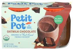 Petit Pot, Dessert Pots Oatmilk Chocolate 2 Count Organic, 7 Ounce