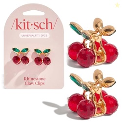 Kitsch Cherry Small Hair Clips for Women  Rhinestones Small Claw Clips