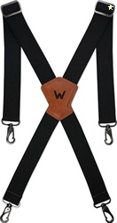 WELKINLAND 1.5In HD Elastic Suspenders, Heavy-Duty Work Suspenders, Co