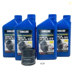 Yamaha Yamalube F75-F115 Outboard 10W-30 4M FC-W Mineral Oil Change Ki