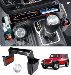 Eamplest Gear Shift Center Console Side Tray Organizer for Jeep Wrangl