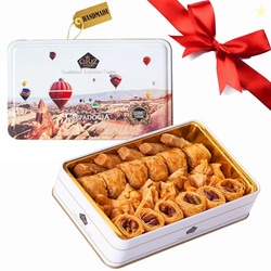 Cerez Pazari Baklava Pastry 8.5oz, Baklava Gift Box with Rich Pistachi