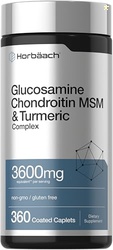 Horbach Glucosamine Chondroitin MSM | 360 Caplets | Advanced Formula w