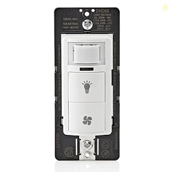 Leviton Dual Combination Humidity Sensor with Separate Light Switch, A