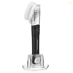 MR.SIGA Soap Dispensing Dish Brush Storage Set, Kitchen Brush with Hol