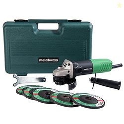 Metabo HPT 4-1/2-Inch Angle Grinder, Includes 5 Grinding Wheels & Hard