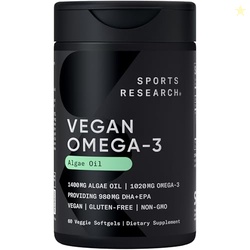 Sports Research Vegan Omega-3 Fish Oil Alternative from Algae Oil - Hi