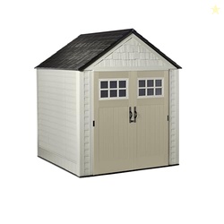 Rubbermaid 7 Foot by 7 Foot Weatherproof Outdoor Storage Shed for Gard