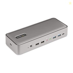 StarTech.com Dual-Laptop USB-C KVM Docking Station, Dual Monitor 4K 60