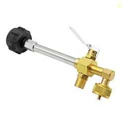 Flame King Propane Refill Fitting Adapter Valve for 1LB Camping Refill