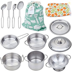 Play Pots and Pans Toys for Kids - Kitchen Playset Pretend Cookware Mi